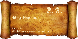 Móry Nepomuk névjegykártya